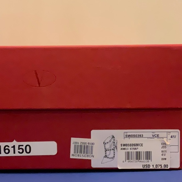 🆕41.5 VALENTINO GARAVANI Rock Pink T-Strap Pumps Gold Rock Studs Size:US 10 NIB - Picture 16 of 16